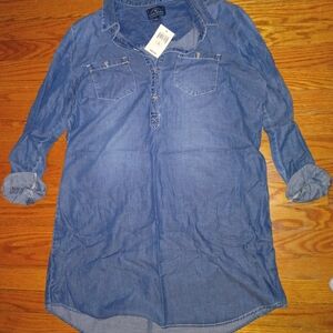 Lucky Brand Indigo Denim Midi Dress